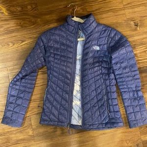 North Face periwinkle down jacket, worn only a few times!